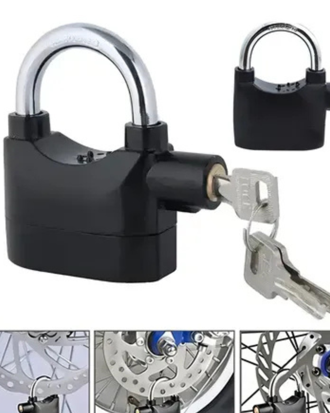 CANDADO ALARMA PARA MOTOS Y BICICLETAS